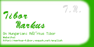 tibor markus business card